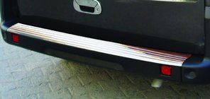 Fiat Doblo I 2005–2010 Nerezové lišty na zadný nárazník OmsaLine Matná fotografia 2