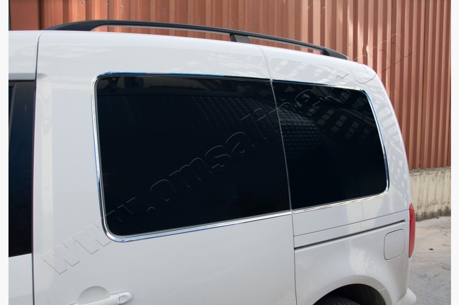 Volkswagen Caddy 2004–2010 Rámy zadných okien (12 ks, nerez) Image