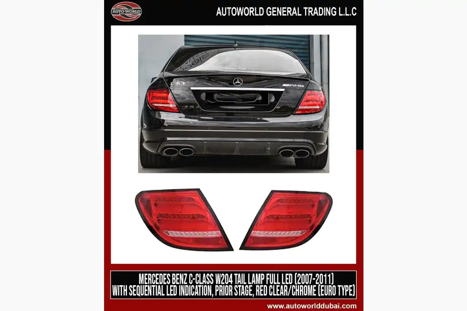 Mercedes trieda C W204 2007–2015 LED zadné svetlá (2007-2011, 2 ks) Fotografia 1
