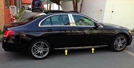 Mercedes Trieda E W213 2016–2023 Chrómová lišta na dverový molding typ-1 (4 ks, nerez) fotografia 1