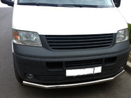 Volkswagen T5 Transporter 2003–2010 Predný ochranný rám, jednoduchý (nerez) 60 mm fotografia 2