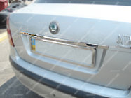 Skoda Octavia II A5 2006–2010 Chrómová lišta nad ŠPZ (nerez) fotografia 1