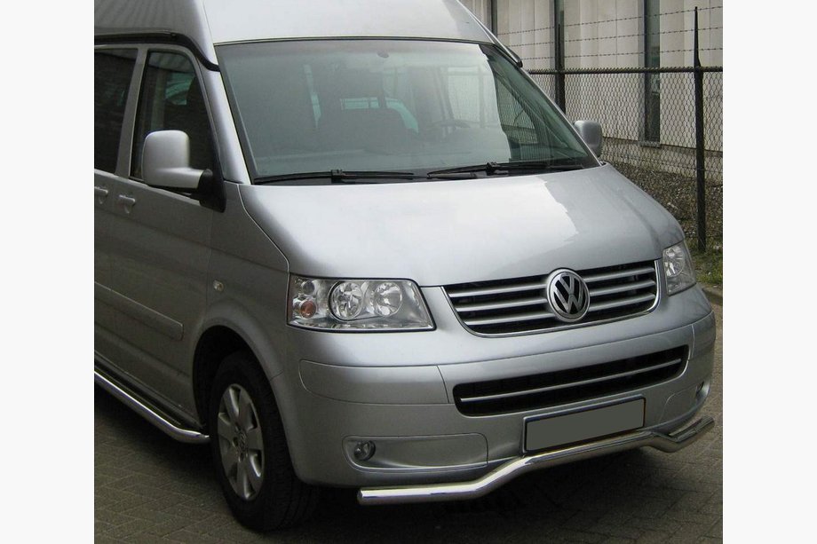 Volkswagen T5 2010–2015 Spodný nárazníkový spojler – vlna (nerez) Image