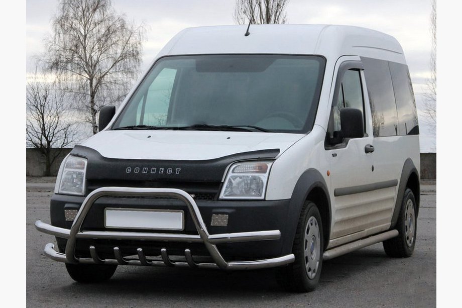Ford Connect 2010–2013 Predný ochranný rám (bullbar) s dvojitými tyčami WT003-Plus-2 (nerez) Image
