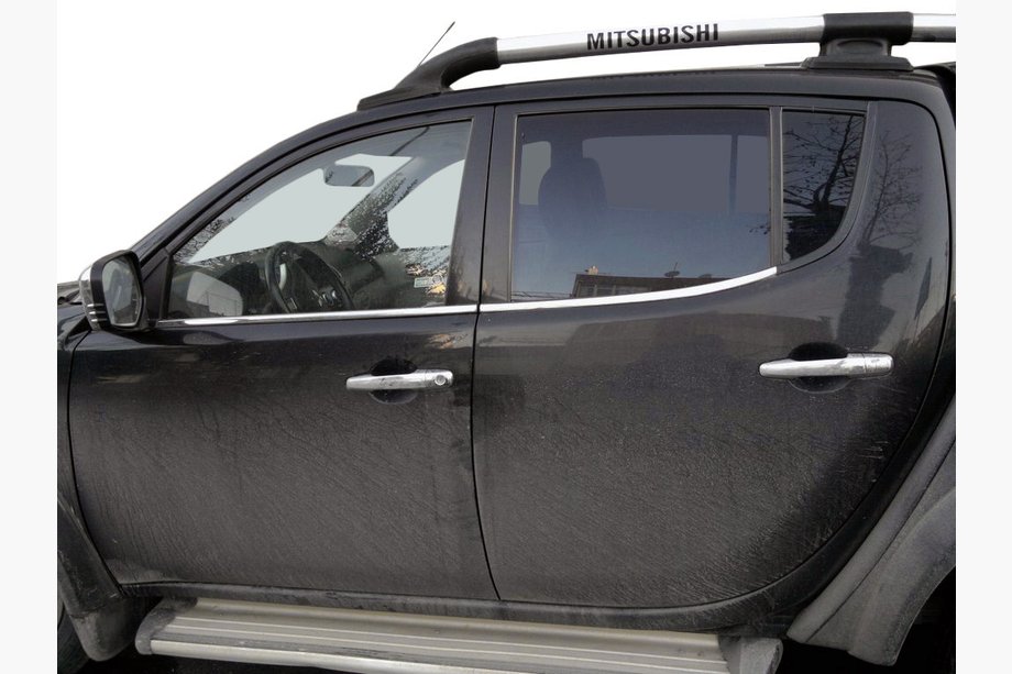 Mitsubishi L200 2006–2015 Okenné lišty (4 ks, nerez) Image