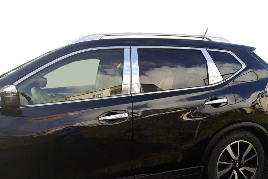 Nissan X-trail T32/Rogue 2014–2021 Chrómové kryty stĺpikov (nerez) Image