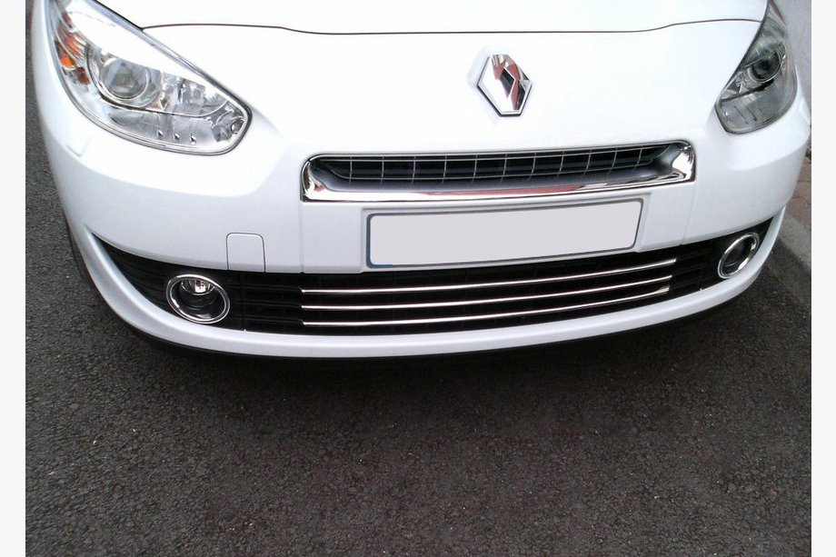 Renault Fluence 2009–2016 Nerezové kryty mriežky nárazníka (2009-2013) Image