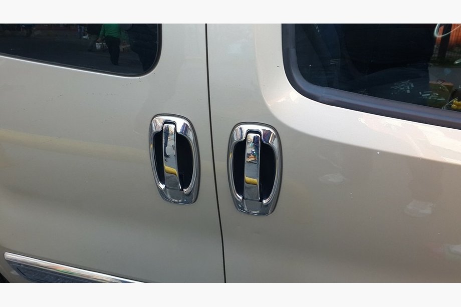 Peugeot Bipper 2008–2017 Kryty kľučiek a lišty (8 ks, nerez) Fotografia 4