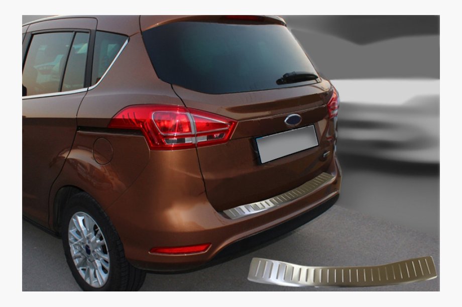 Ford B-Max 2012–2017 Nerezová lišta na zadný nárazník OmsaLine (nerez.) Image