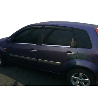 Vonkajšie okenné lišty (4 ks, nerez) Ford Fiesta 2002–2008 fotografia 3
