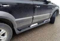 Kia Sorento I BL 2002–2009 Plastové bočné prahy (plast) S013, čierne, 2007-2010 fotografia 1
