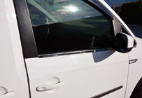 Volkswagen Caddy 2015–2020 Ozdobné lišty okien (2 ks, nerez) Carmos - turecká oceľ fotografia 1
