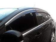 Ford Focus III 2011–2017 Okenné deflektory s chrómom (6 ks, Sunflex) Hatchback fotografia 1