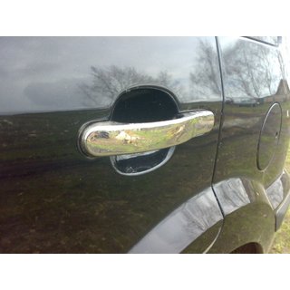 Chrómové kryty kľučiek dverí (4 ks, nerez) fotografia 4