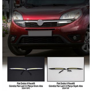 Denné svetlá chróm (2014↗, LED) Fiat Doblo II 2010–2022 fotografia 3