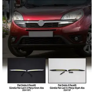 Denné svetlá chróm (2014↗, LED) Fiat Doblo II 2010–2022 fotografia 3