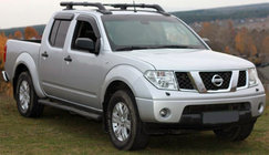 Nissan Navara 2006–2015 Okenné veterné deflektory (4 ks, Niken) fotografia 1
