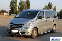 Hyundai H300, H1, Starex 2008–2020 Bočné prahy RedLine Black (2 ks, hliník) fotografia 2