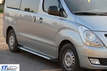 Hyundai H300, H1, Starex 2008–2020 Bočné prahy RedLine Black (2 ks, hliník) fotografia 3