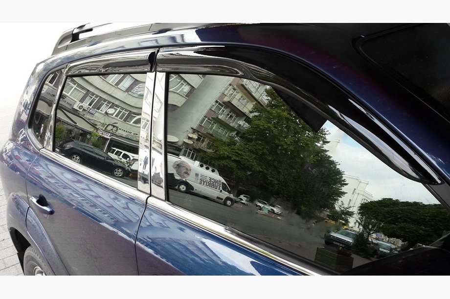 Hyundai Tucson JM 2004– Deflektory okien (4 ks, Perflex Sport) Image