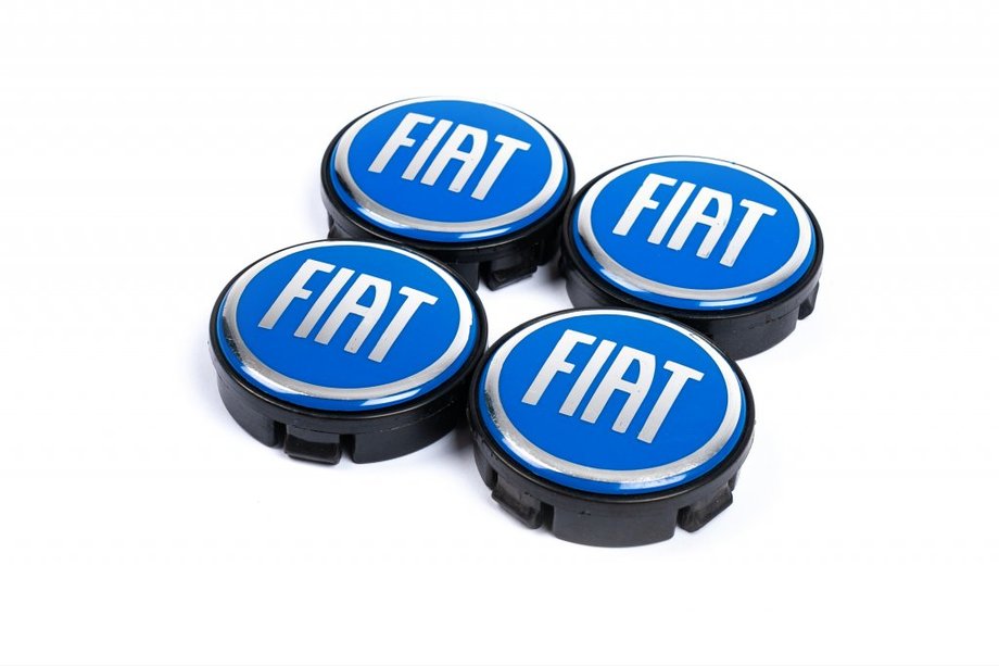 Fiat Stredové krytky diskov 57/55,5 mm modré (4 ks) Image