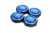Fiat Stredové krytky diskov 57/55,5 mm modré (4 ks) fotografia 1