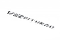 Mercedes Trieda E W213 2016–2023 Nápis V12 Biturbo (chróm) fotografia 1