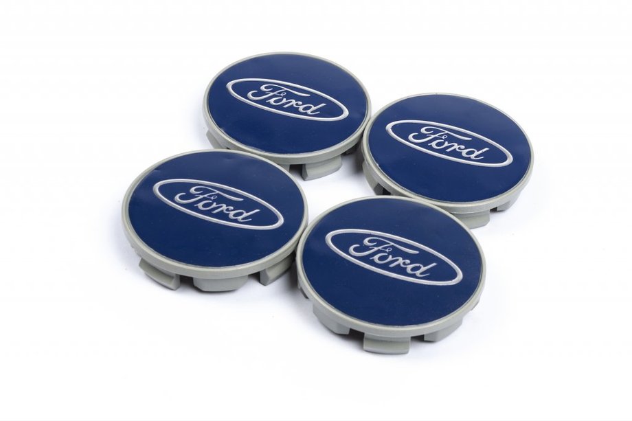 Ford Stredové krytky diskov 69/64 mm modré (4 ks) Image