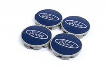 Ford Stredové krytky diskov 69/64 mm modré (4 ks) fotografia 1