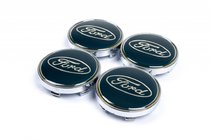 Ford Stredové krytky diskov 61/56 mm modré (4 ks) fotografia 1