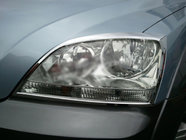 Kia Sorento I BL 2002–2009 Chrómové kryty predných svetlometov (2 ks, plast) fotografia 1