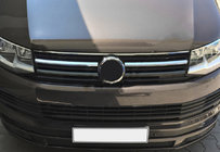 Volkswagen T6 2015–2024 Nerezové lišty na hornú masku 2015-2019 (2 ks) fotografia 1