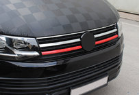 Volkswagen T6 2015–2024 Lišty na hornú mriežku 2015-2019 (2 ks, červené) fotografia 3