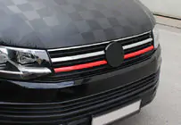 Volkswagen T6 2015–2024 Kryty spodnej mriežky 2015-2019 (2 ks, červené) fotografia 1