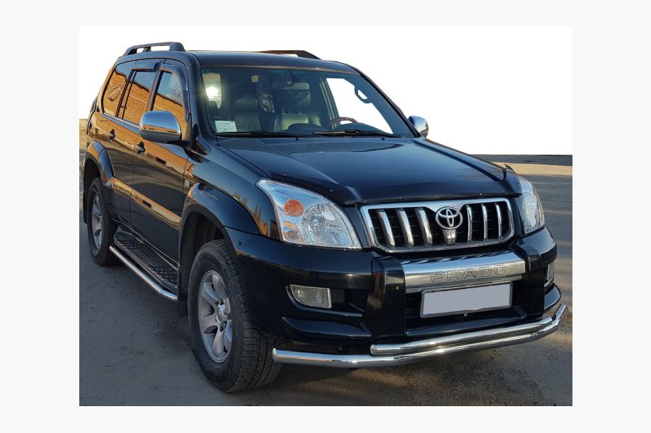 Toyota Land Cruiser Prado 120 2002–2009 Predný ochranný rám ST014 (nerez) 60/42 mm Image