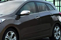 Hyundai Elantra (MD/UD) 2011–2015 Kryty zrkadiel s výrezom pre smerovku (2 ks, nerez) fotografia 1