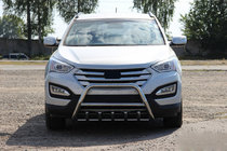 Hyundai Santa Fe 3 2012–2018 Predný ochranný rám WT003 (nerez) fotografia 3