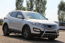 Hyundai Santa Fe 3 2012–2018 Predný ochranný rám WT003 (nerez) fotografia 4
