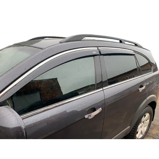 Okenné deflektory s chrómovou lištou (4 ks, Niken) Chevrolet Captiva 2006–2019 fotografia 1