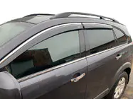 Chevrolet Captiva 2006–2019 Okenné deflektory s chrómovou lištou (4 ks, Niken) fotografia 1