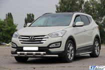 Hyundai Santa Fe 3 2012–2018 Predný ochranný rám ST015 (nerez) fotografia 2