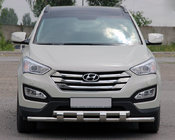 Hyundai Santa Fe 3 2012–2018 Predný ochranný rám ST015 (nerez) fotografia 1