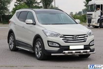 Hyundai Santa Fe 3 2012–2018 Predný ochranný rám ST015 (nerez) fotografia 3