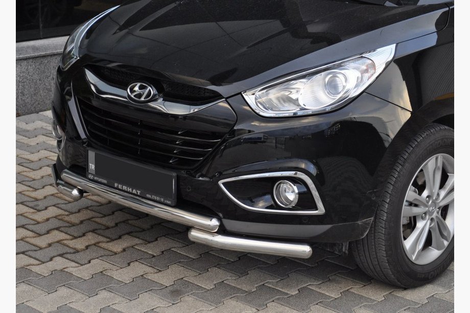 Hyundai IX-35 2010–2015 Predný ochranný rám ST014-1 (nerez) Image