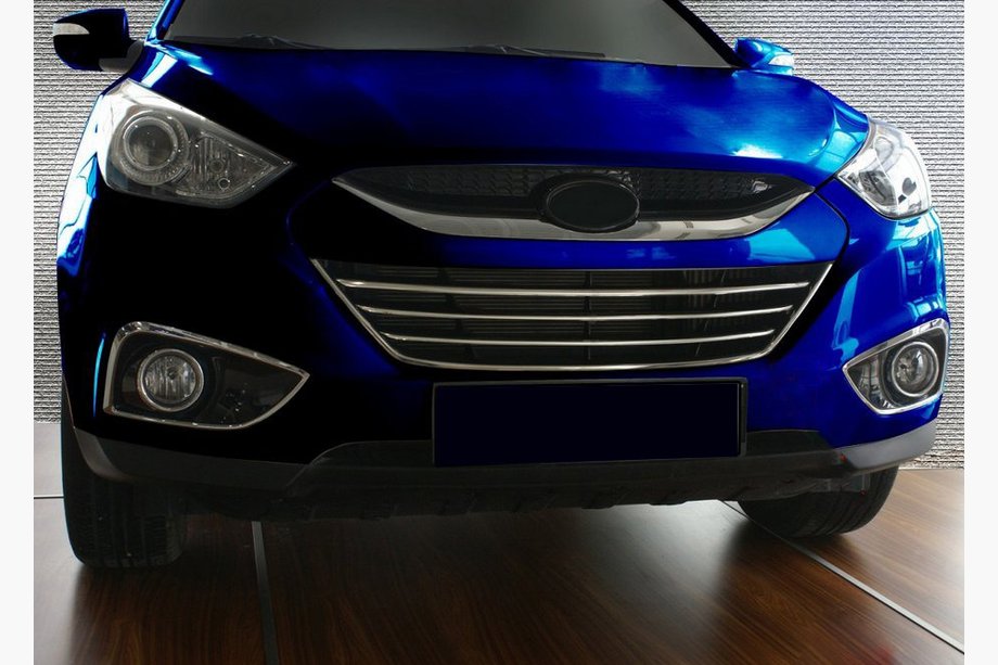 Hyundai IX-35 2010–2015 Nerezové lišty na masku s lemovaním (4 ks) Image
