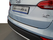 Hyundai Santa Fe 3 2012–2018 Nerezová lišta na zadný nárazník s ohybom Nataniko (nerez) Grand Santa Fe, 2012-2016 fotografia 1