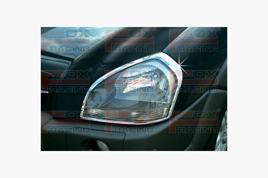 Hyundai Tucson JM 2004– Chrómové kryty predných svetlometov (2 ks, plast) Image