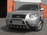 Hyundai Santa Fe 2 2006–2012 Predný ochranný rám WT003 (nerez) fotografia 3