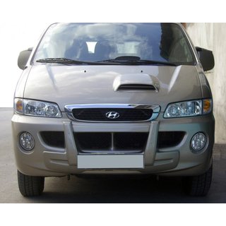Stredový lip spoiler predného nárazníka (na lakovanie) Hyundai H200, H1, Starex 1998–2007 fotografia 1
