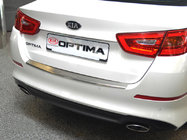 Kia Optima 2010–2016 Nerezová lišta na zadný nárazník s ohybom Nataniko (2014-2016) fotografia 1